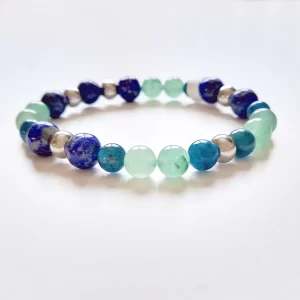 lapis, aventurin karkötő