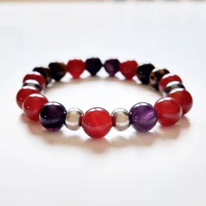 karneol, tigrisszem karkötő