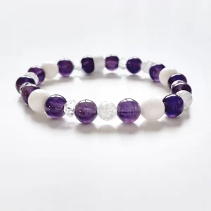 ametiszt, kagyló karkötő