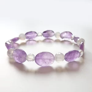 ibolya fény ametiszt karkötő