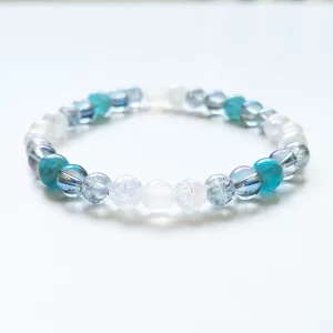 aqua aura kvarc, apatit, fehér achát, angyal aura kvarc