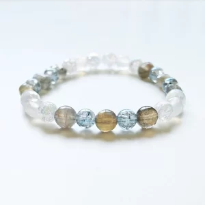 Labradorit, aqua aura kvarc, angyal aura kvarc, fehér achát