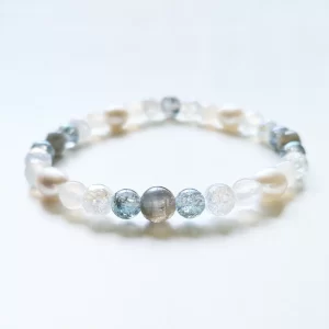Labradorit, aqua aura, édesvízi gyöngy, angyal aura kvarc, fehér achát