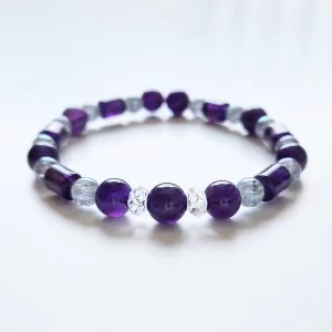 ametiszt, aqua aura kvarc, hegyikristály