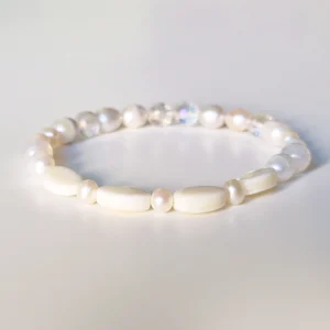 édesvízi gyöngy, kagyló, angyal aura kvarc, angyal aura achát