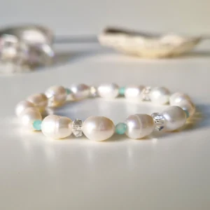 Édesvízi gyöngy, amazonit, hegyikristály